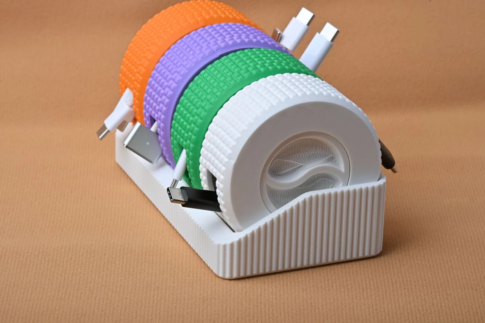 Organizador de cables en carrete impreso en 3D, foto 3