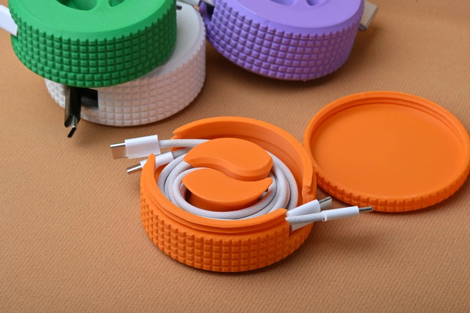 Organizador de cables en carrete impreso en 3D, foto 4