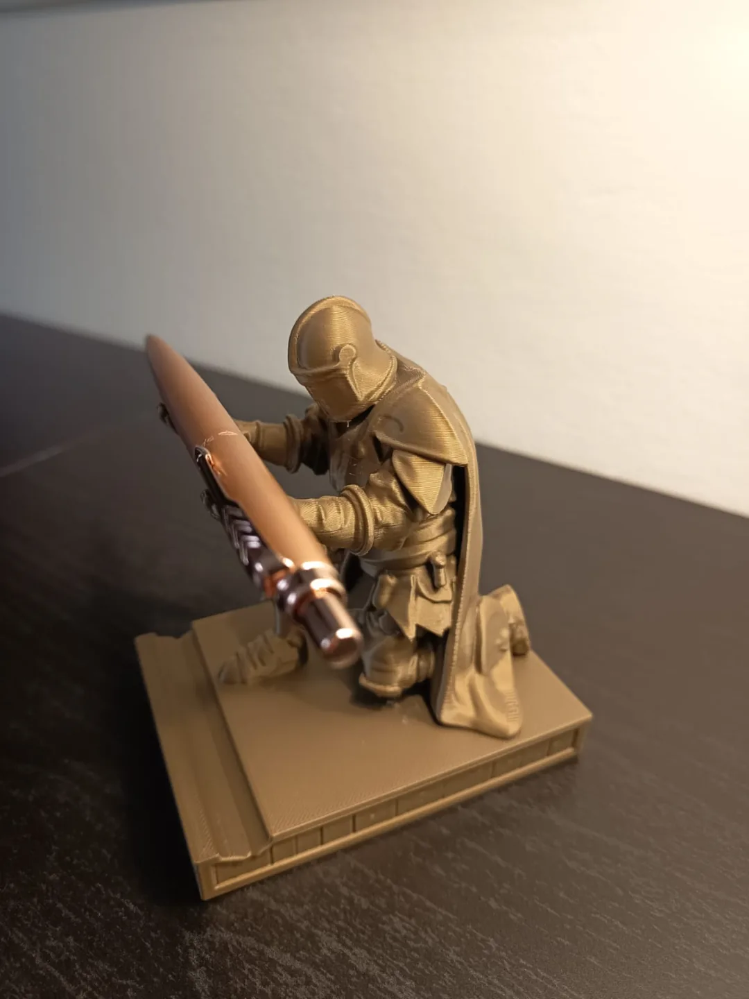 Cavaleiro Porta-Caneta impresso em 3D, foto 3