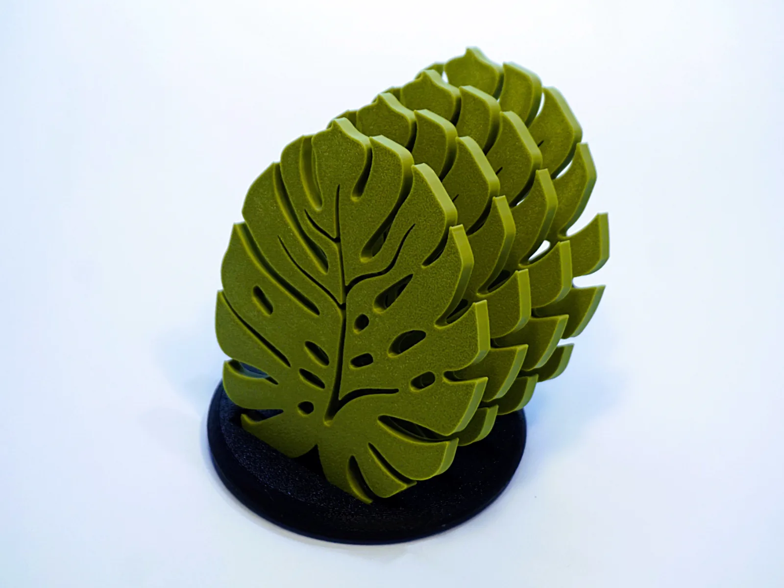 Posavasos hoja monstera impreso en 3D