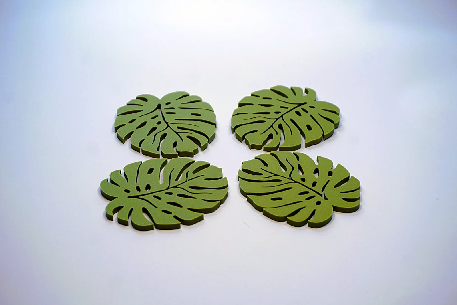 Posavasos hoja monstera impreso en 3D, foto 3