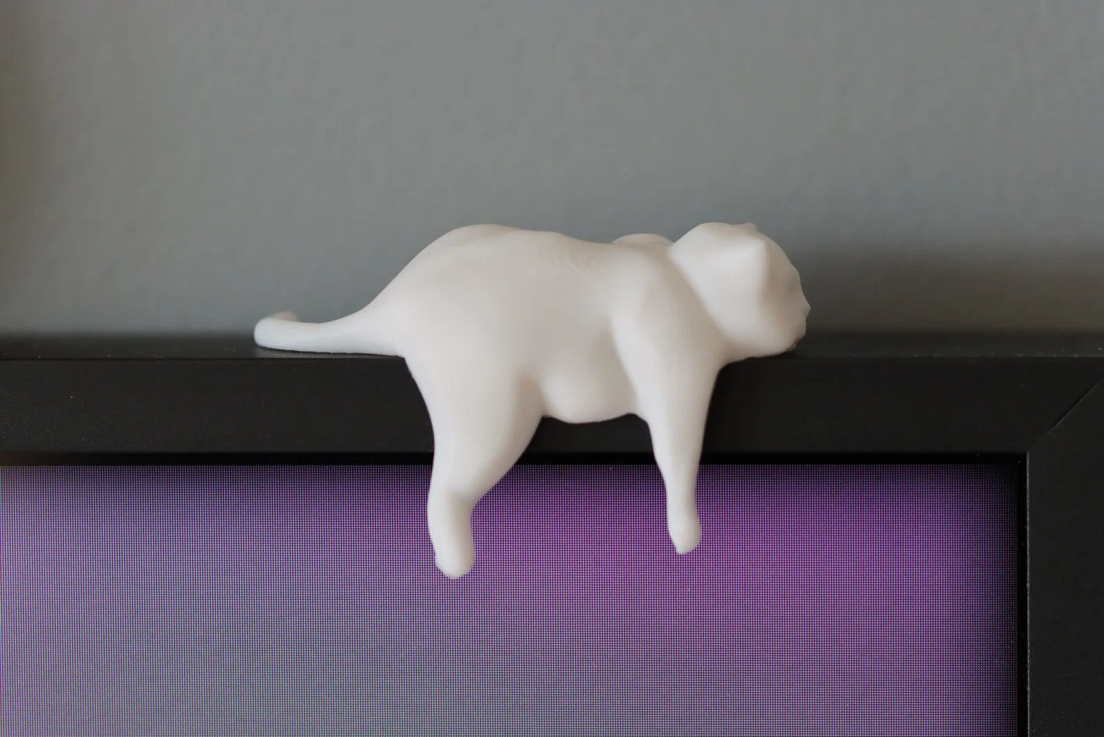 Gato Dorminhoco para Monitor impresso em 3D, foto 3