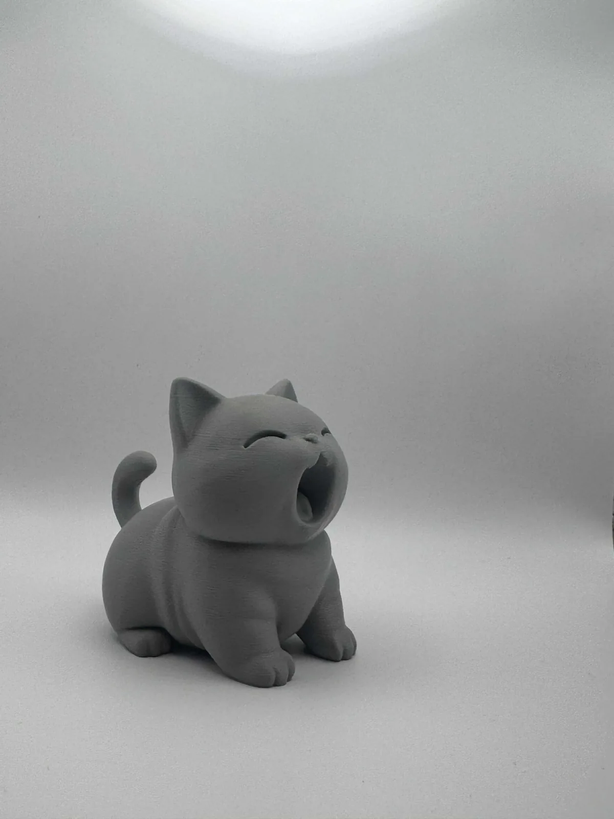 Gato bocejando decorativo impresso em 3D, foto 5