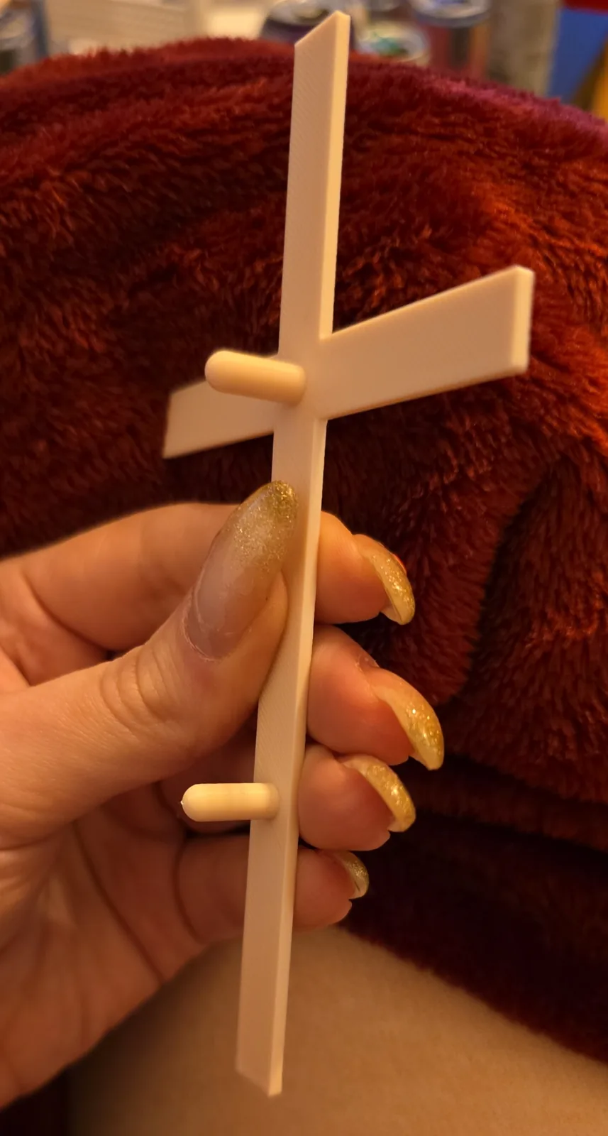 Topper cruz para bautizo o comunión impreso en 3D, foto 3