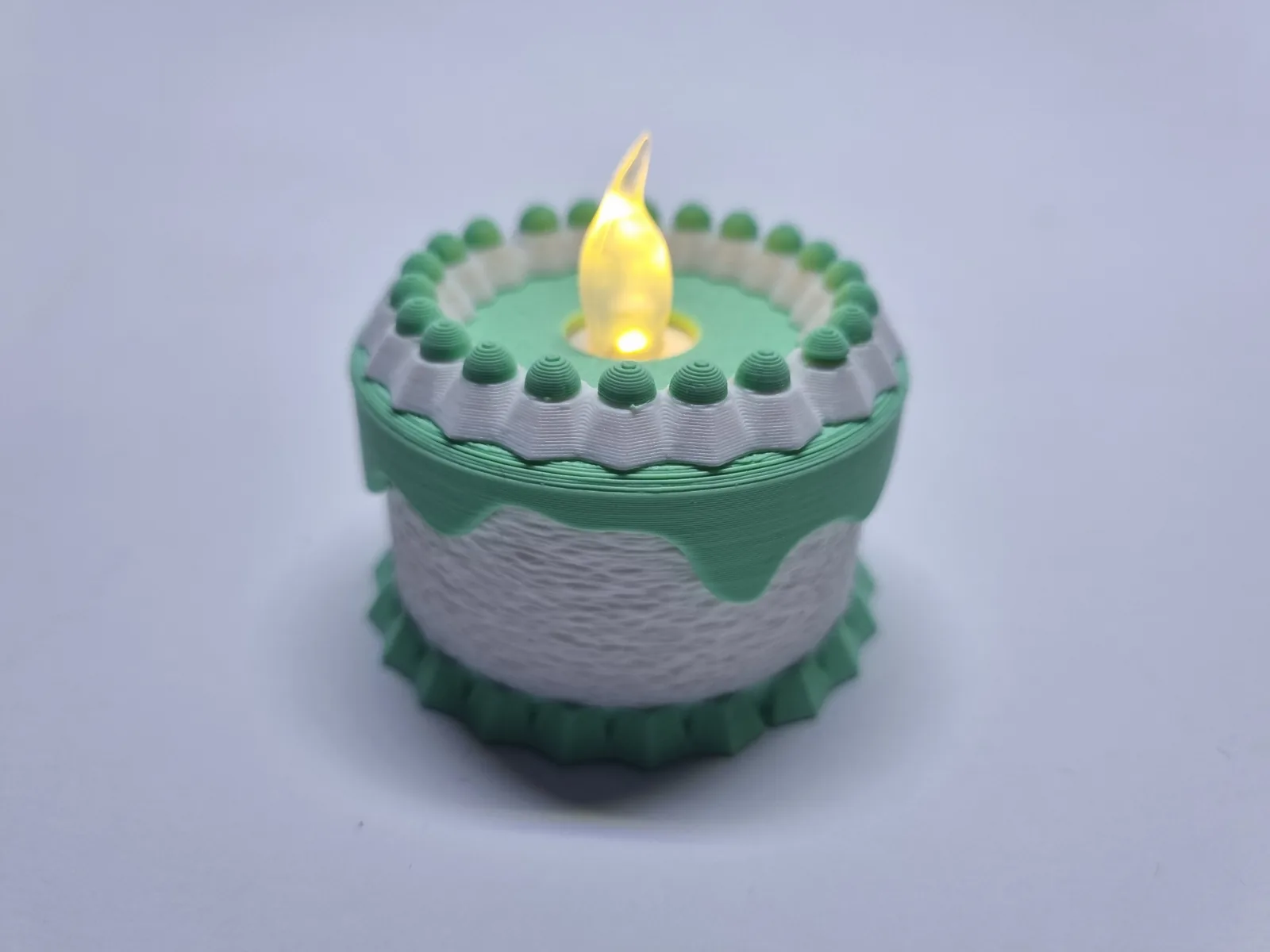 3D printed Decorative Cake with LED Candle, photo 4