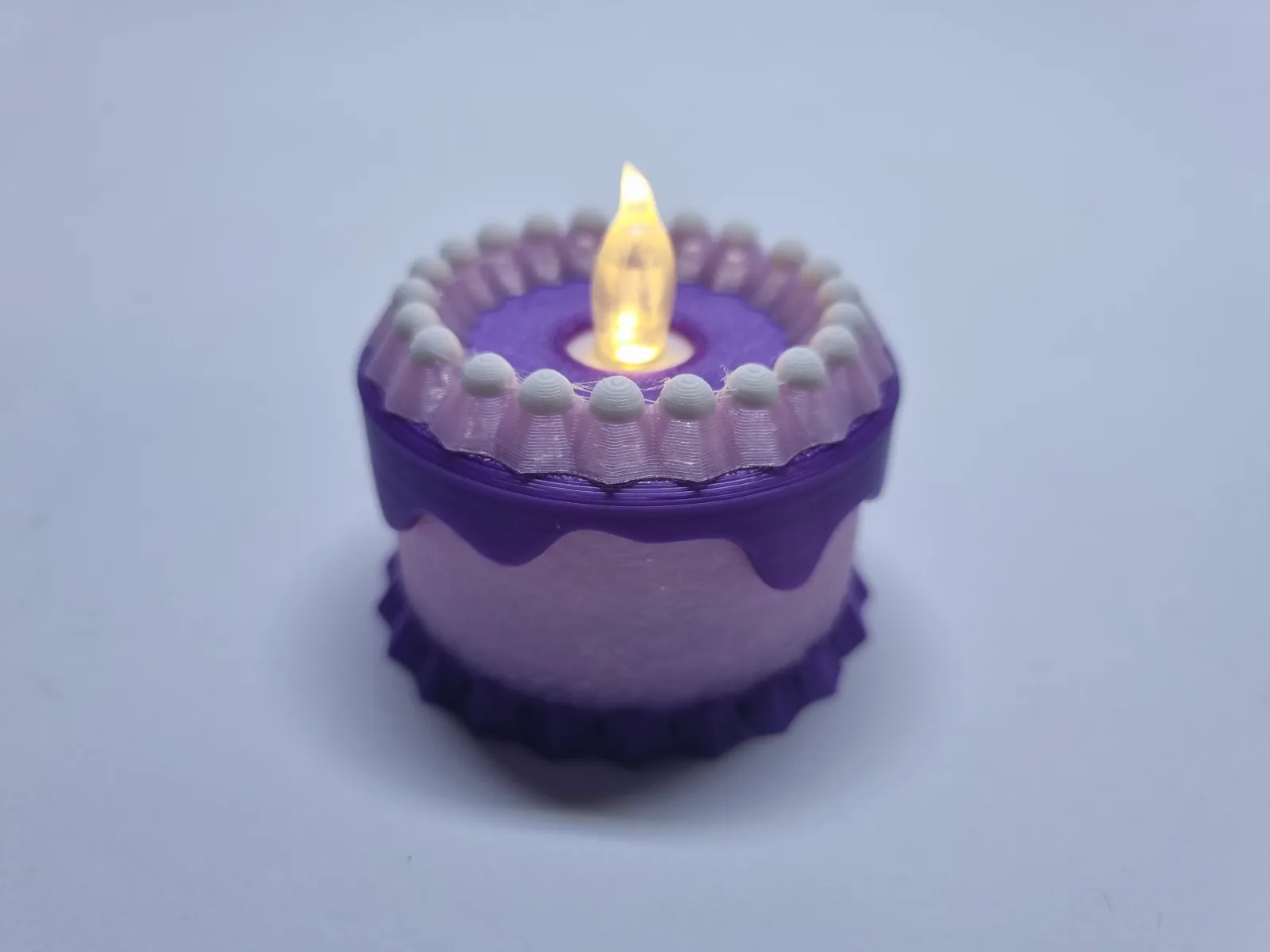 3D printed Decorative Cake with LED Candle, photo 5