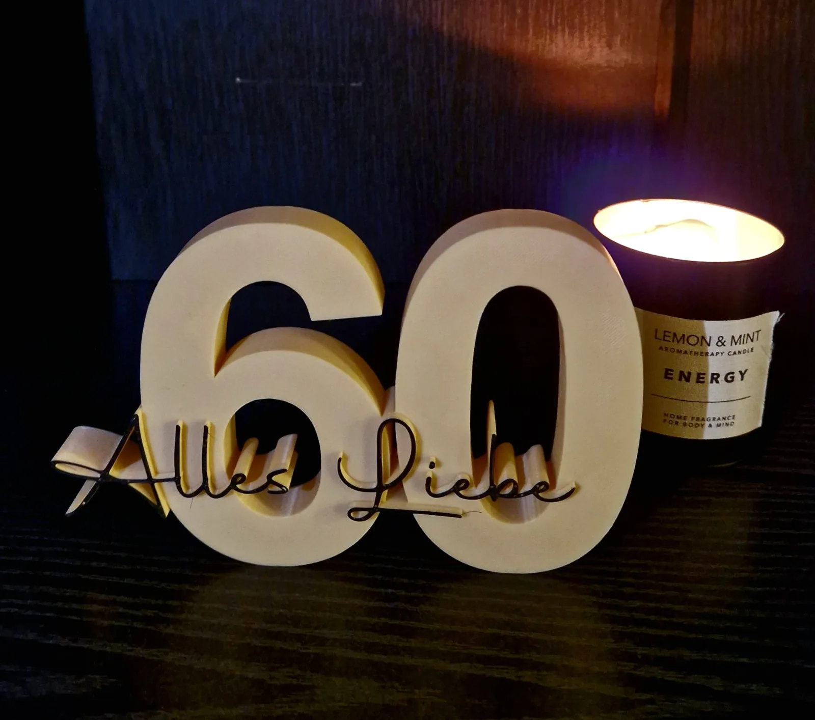 Número de Aniversário “Happy Birthday” impresso em 3D, foto 5