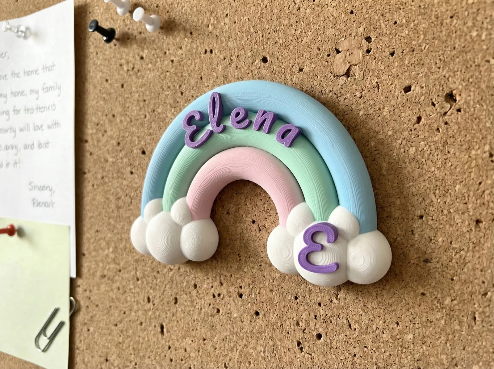 Ímã Arco-Íris com Nome impresso em 3D, foto 4
