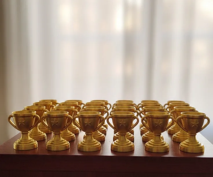 Mini trofeo para premios y recuerdos impreso en 3D, foto 3