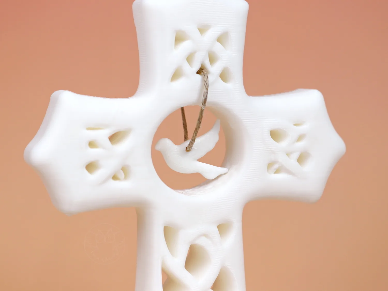 3D printed Cut-Out Cross with Dove, photo 3