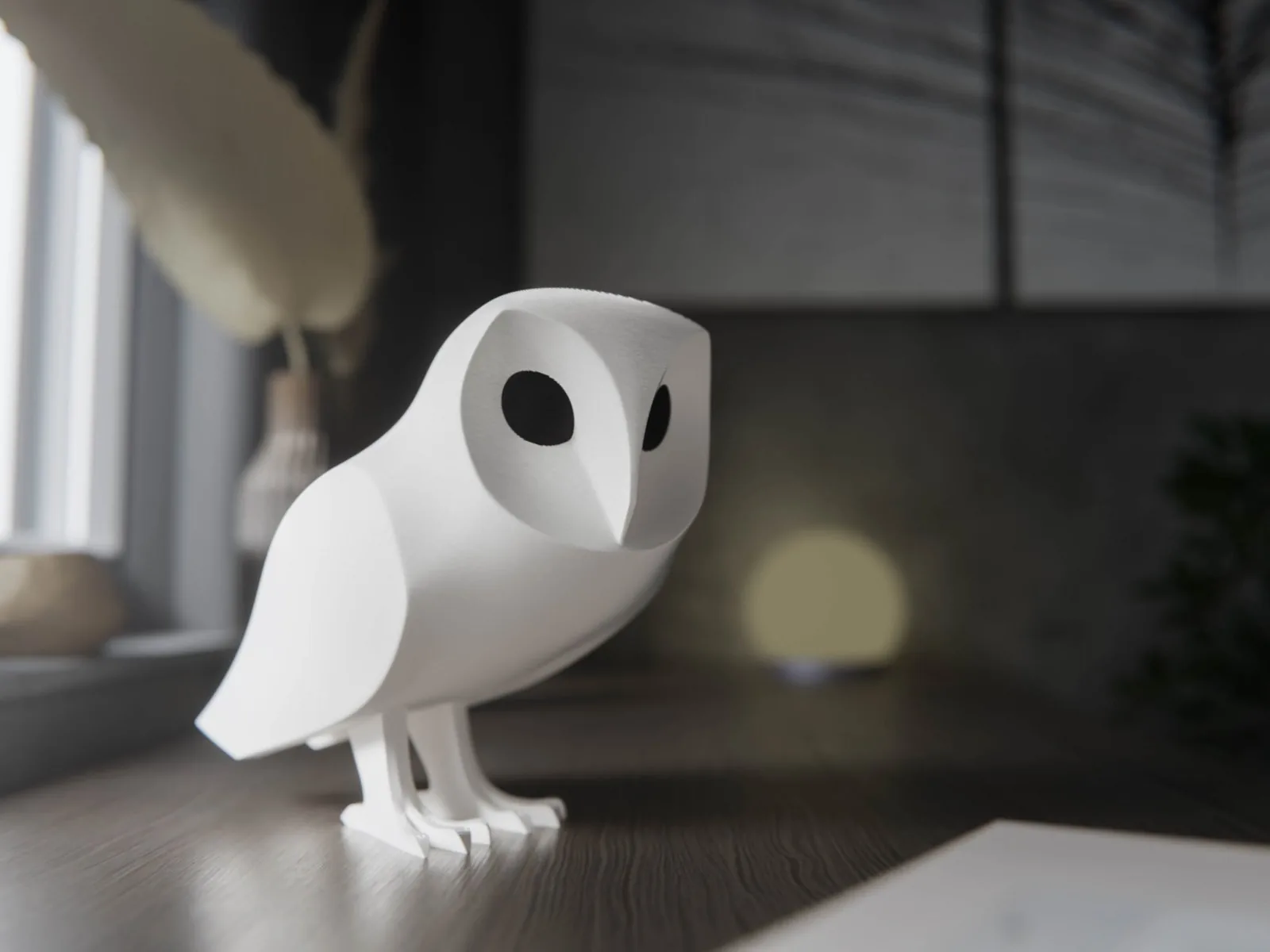 Lechuza minimalista impreso en 3D