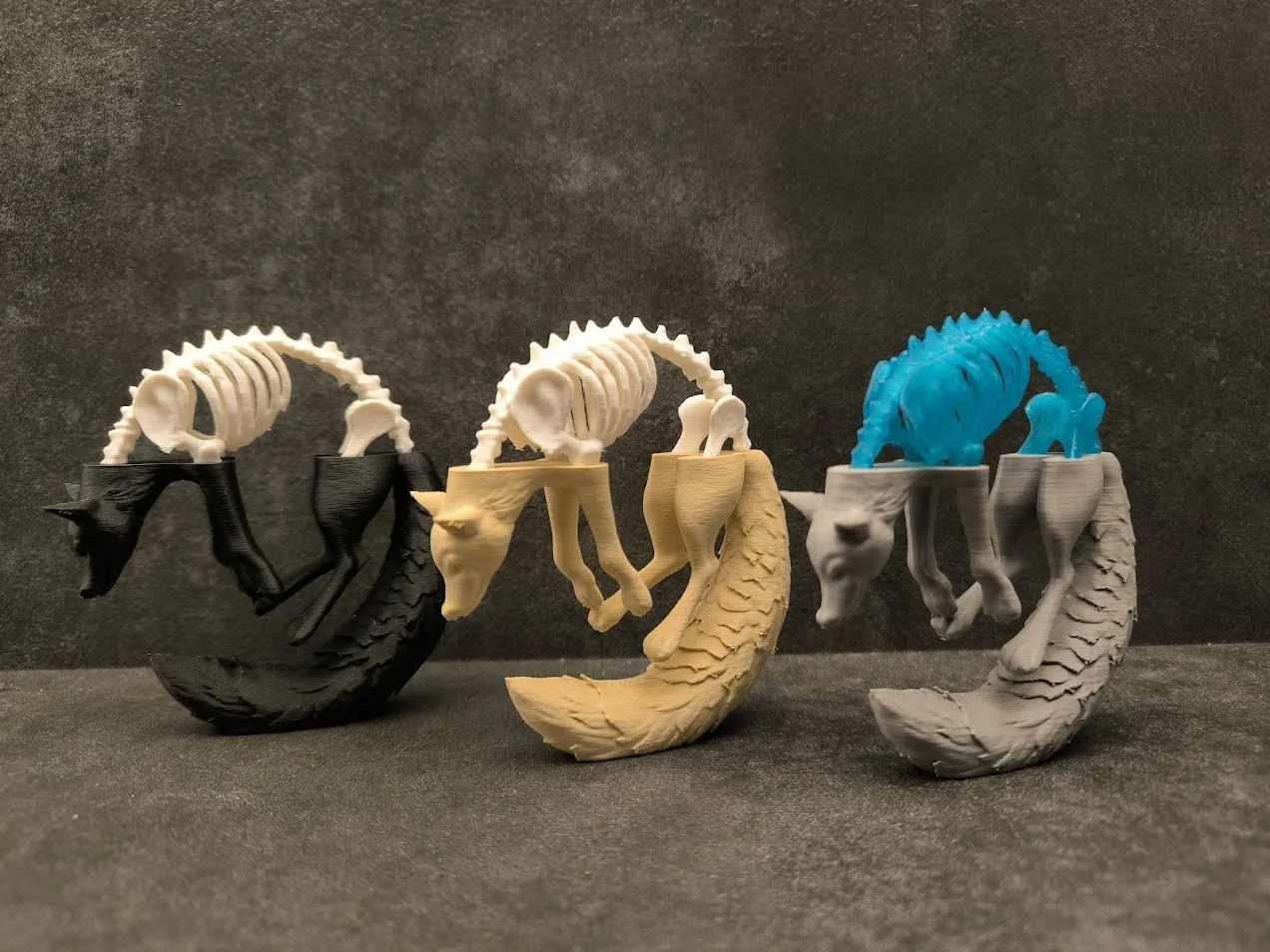 Criatura entre dos mundos impreso en 3D, foto 3