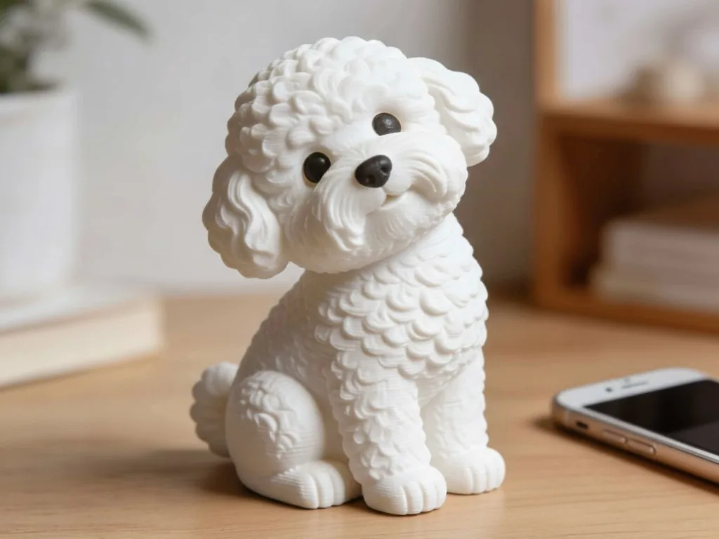 Perrito de pelo rizado