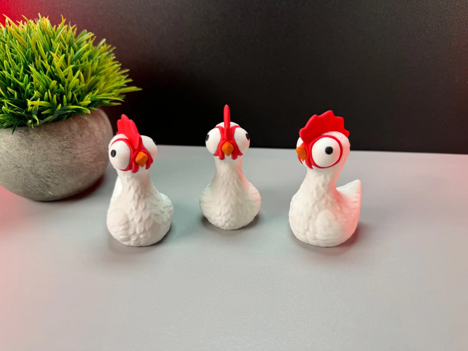 Gallinitas graciosas impreso en 3D, foto 3