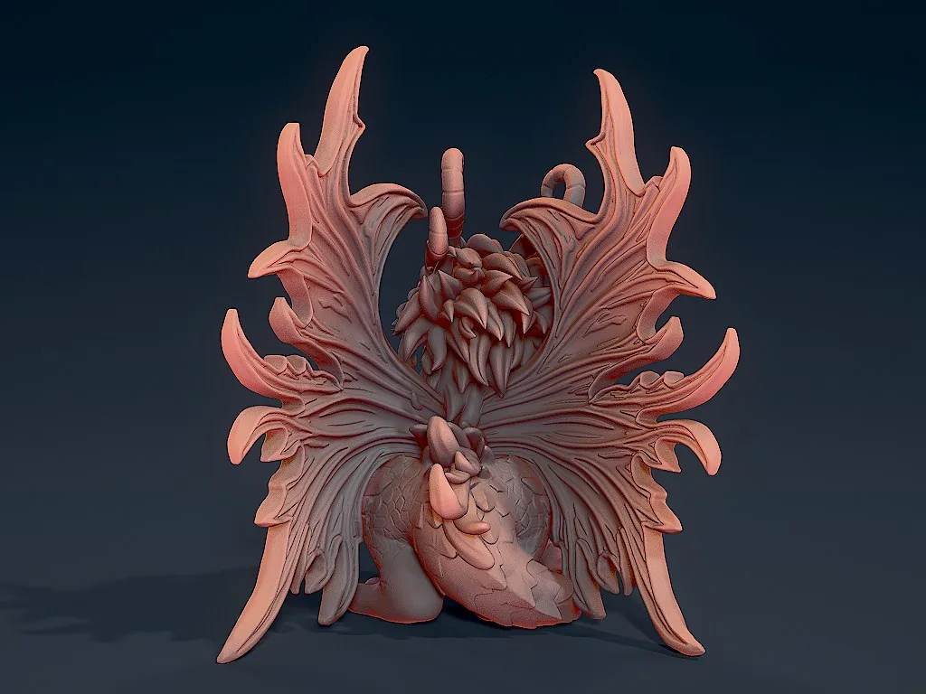 Dragoncito de fuego impreso en 3D, foto 4