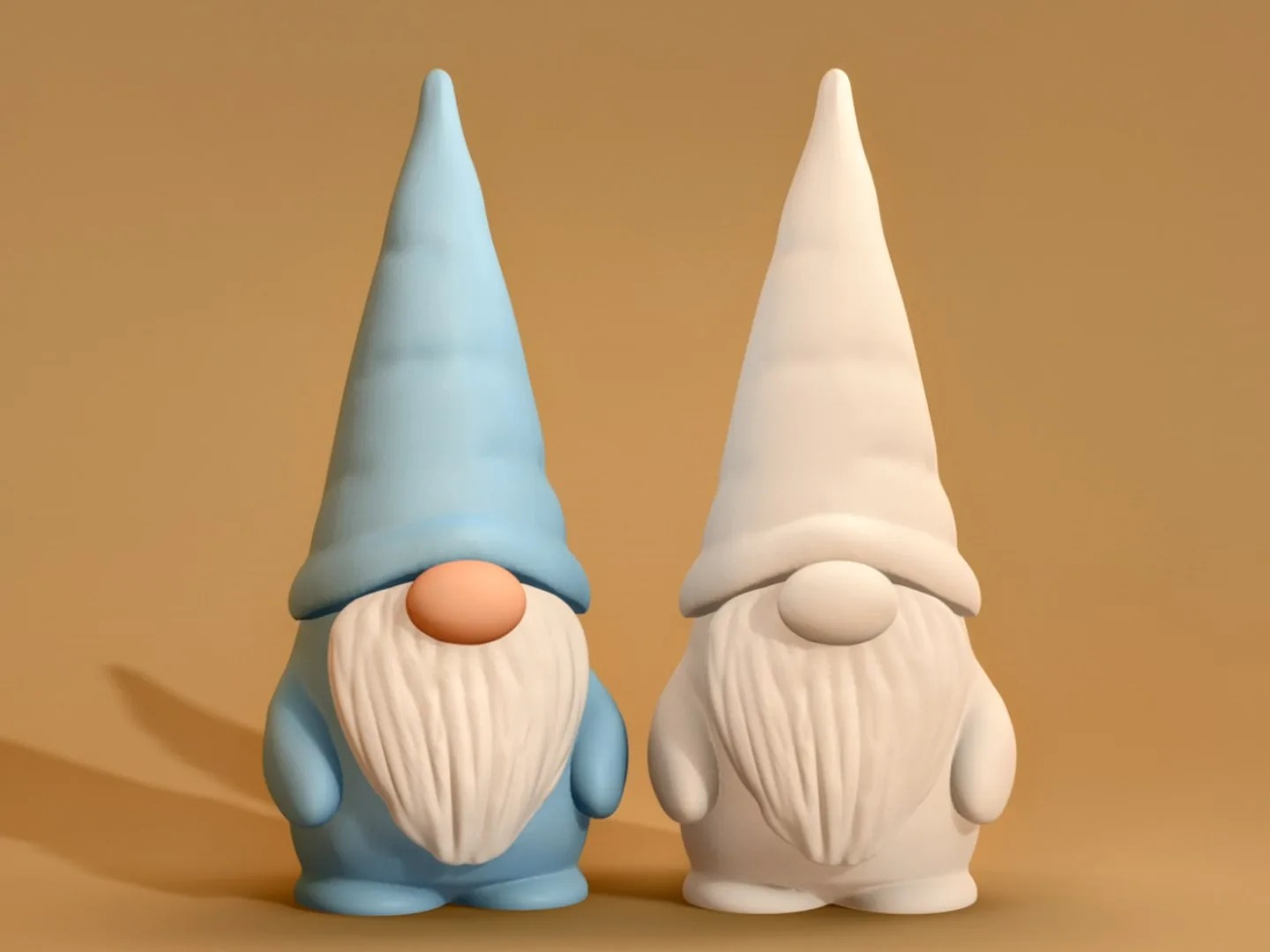 Gnomo de jardín mini impreso en 3D