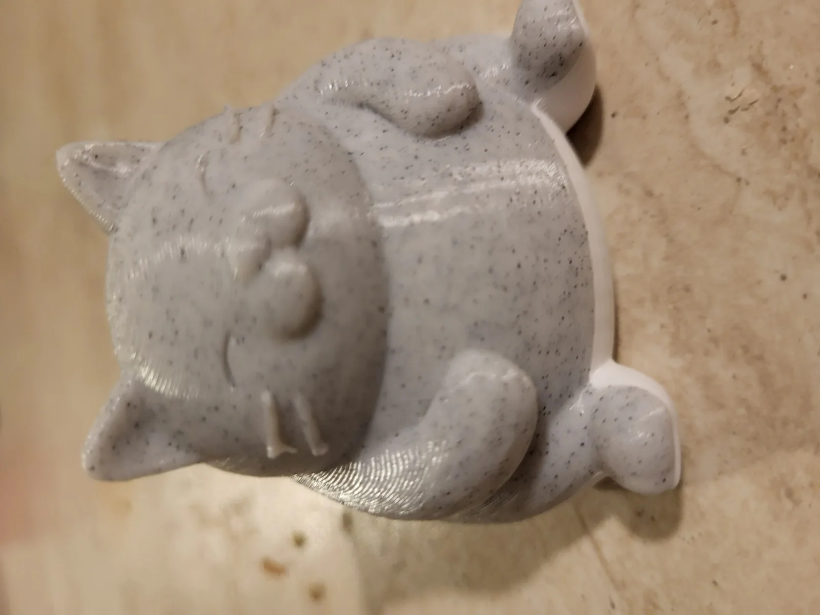 Gato gordito feliz impreso en 3D, foto 2