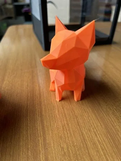 Zorro low poly impreso en 3D, foto 2