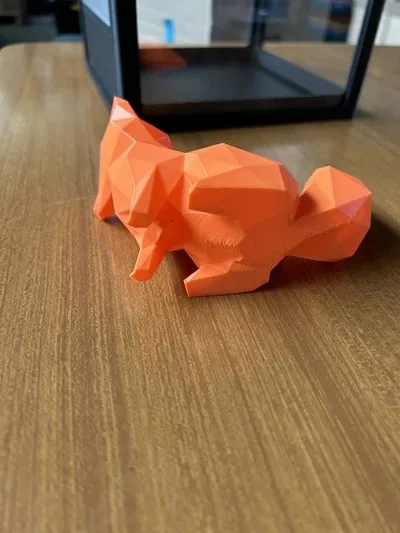 Zorro low poly impreso en 3D, foto 4