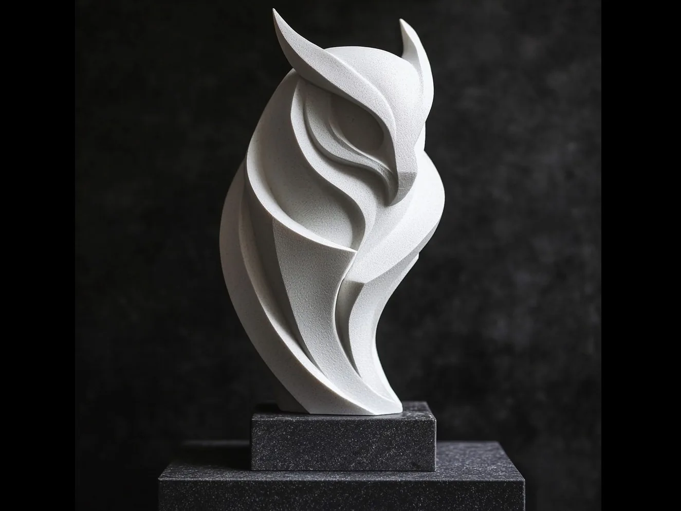 Búho lunar escultura