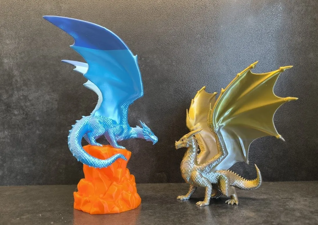 Dragón majestuoso impreso en 3D, foto 6