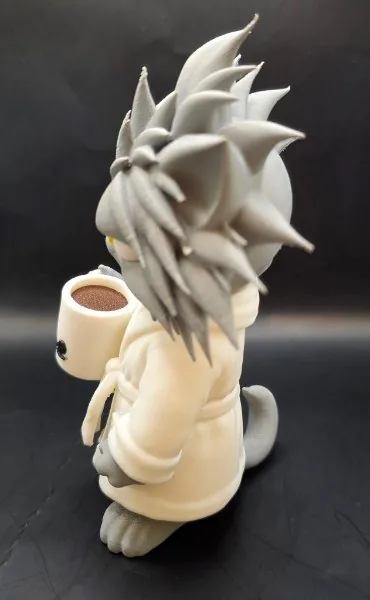 Gato mañanero con taza impreso en 3D, foto 4