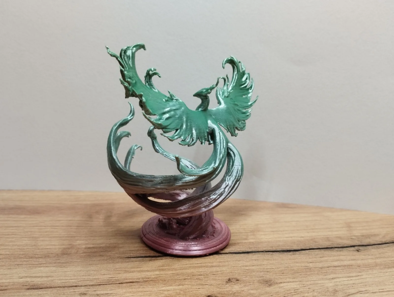 Fénix en espiral impreso en 3D, foto 3