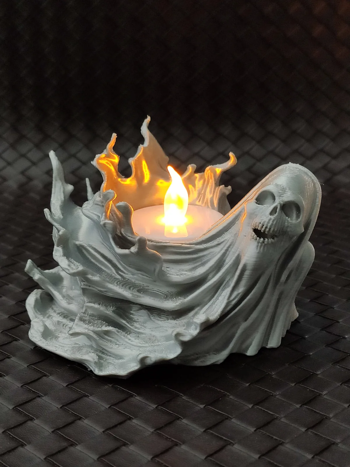 Kit com 5 porta-velas de Halloween impresso em 3D, foto 4