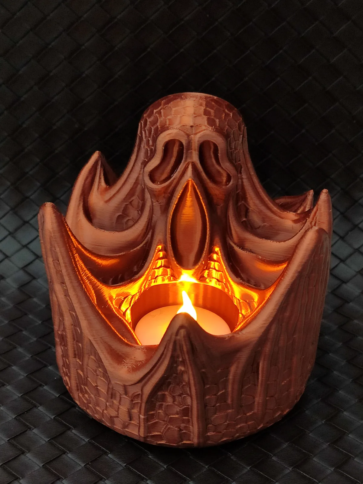 Kit com 5 porta-velas de Halloween impresso em 3D, foto 5