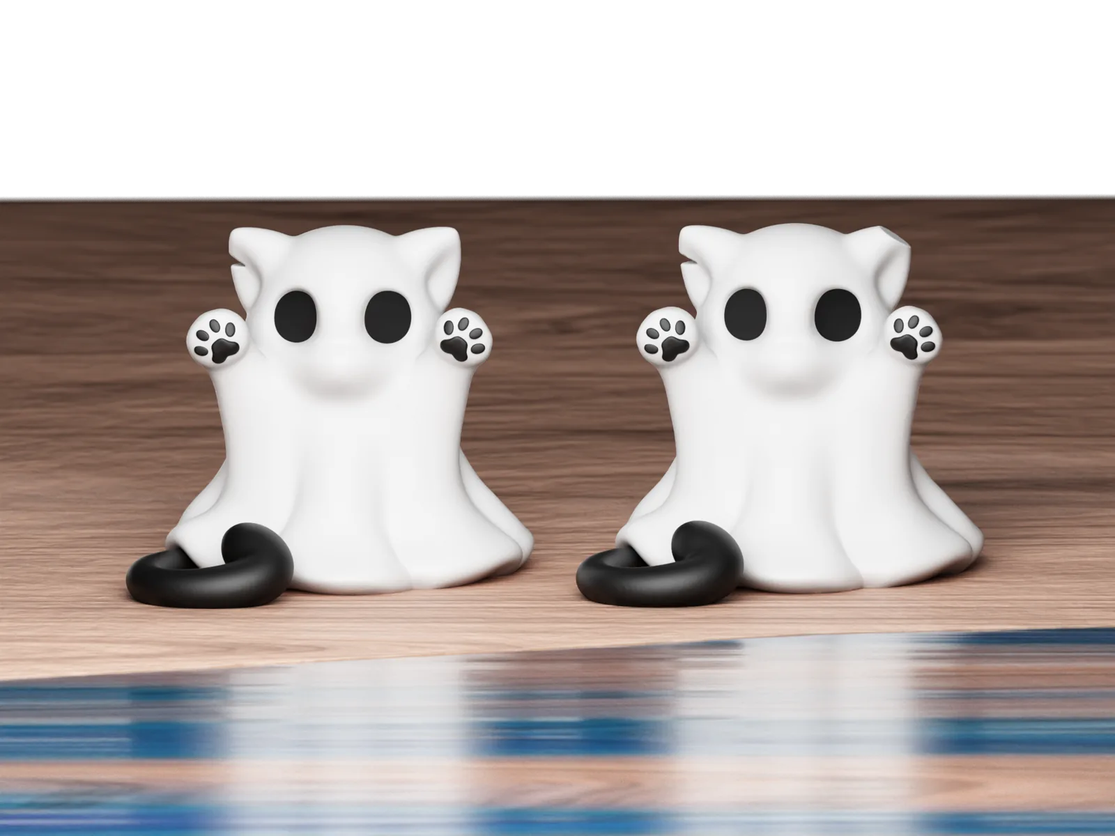Gatito fantasma con patitas impreso en 3D, foto 4