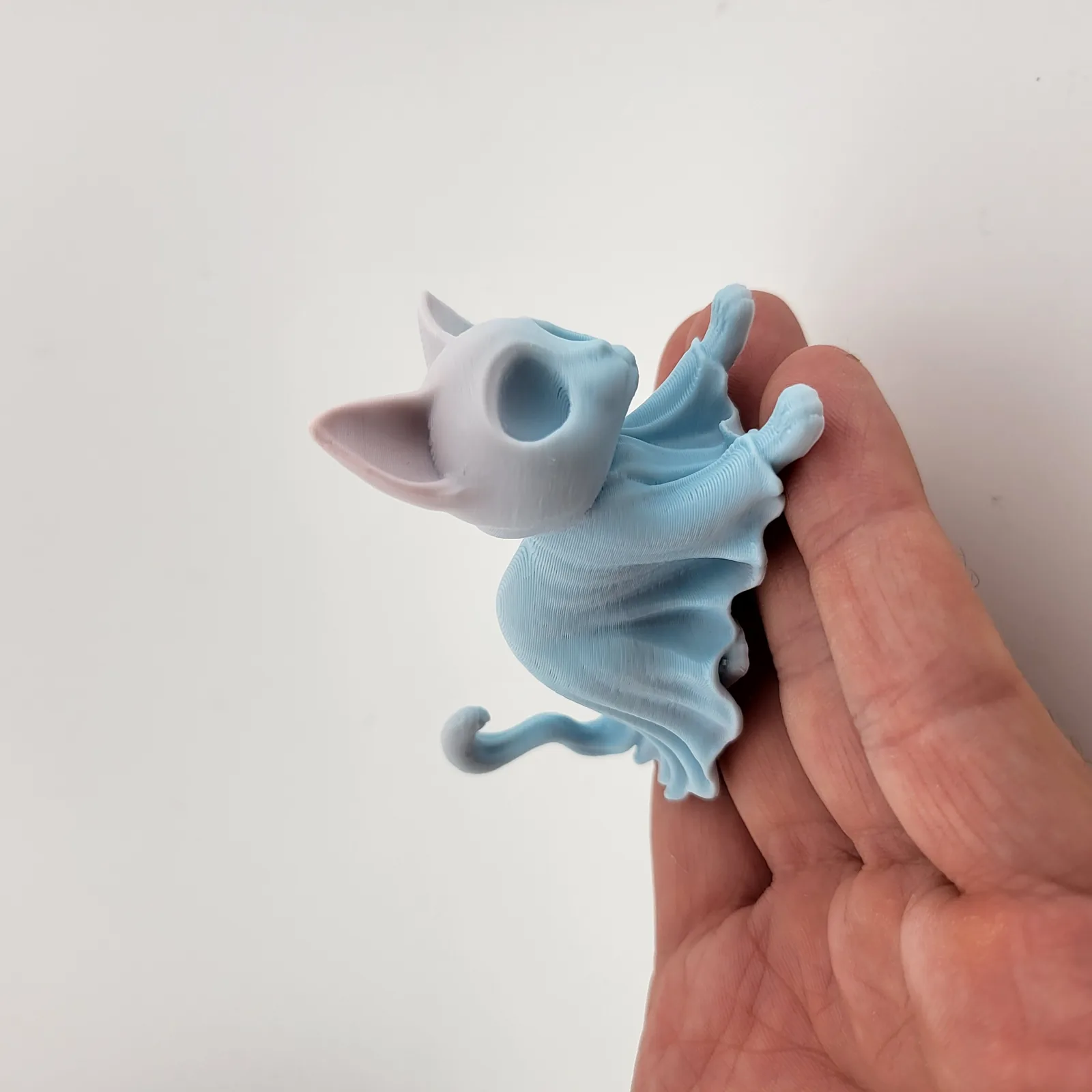Gatito fantasma kawaii impreso en 3D, foto 3