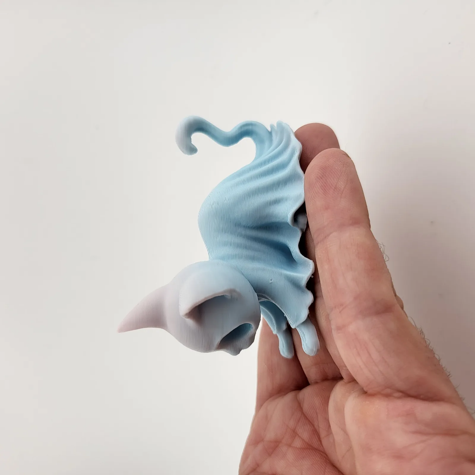 Gatito fantasma kawaii impreso en 3D, foto 5