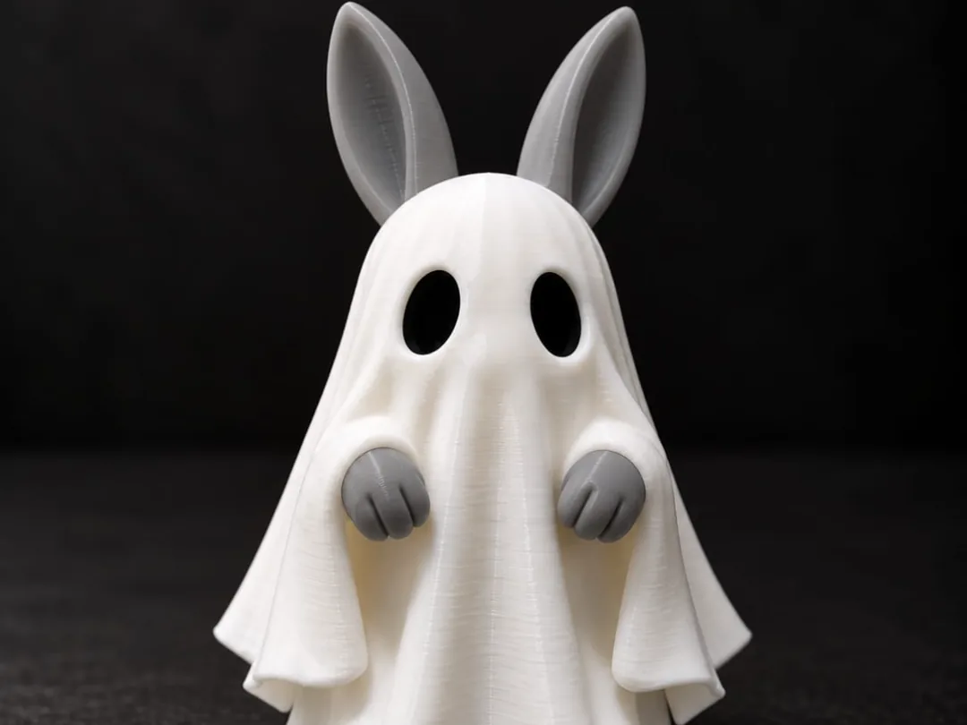 Conejo fantasma con patitas impreso en 3D, foto 5