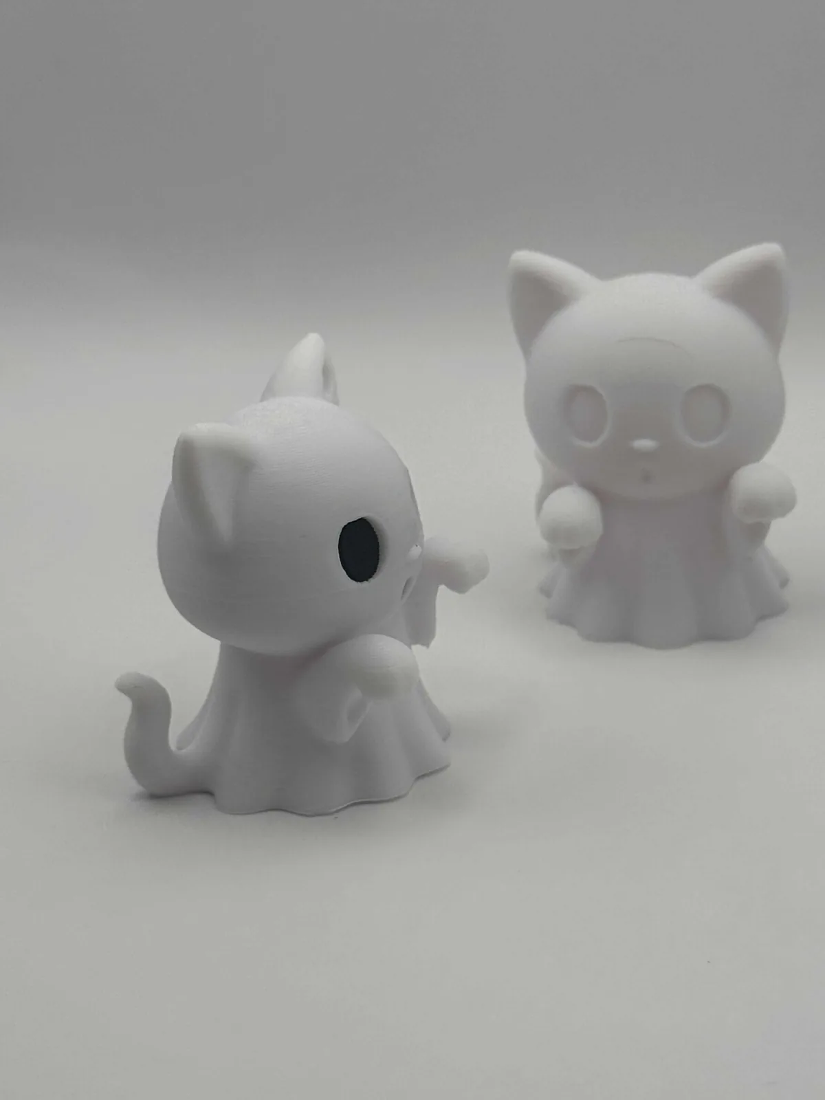 Gatito chibi fantasma impreso en 3D, foto 5