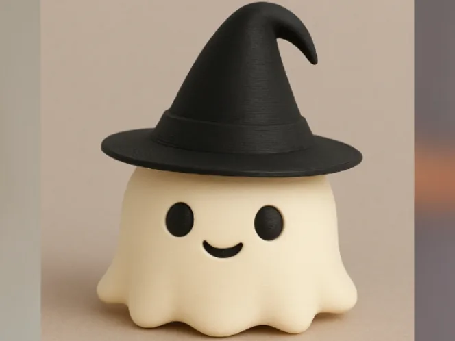 Fantasma con sombrero de bruja impreso en 3D, foto 2