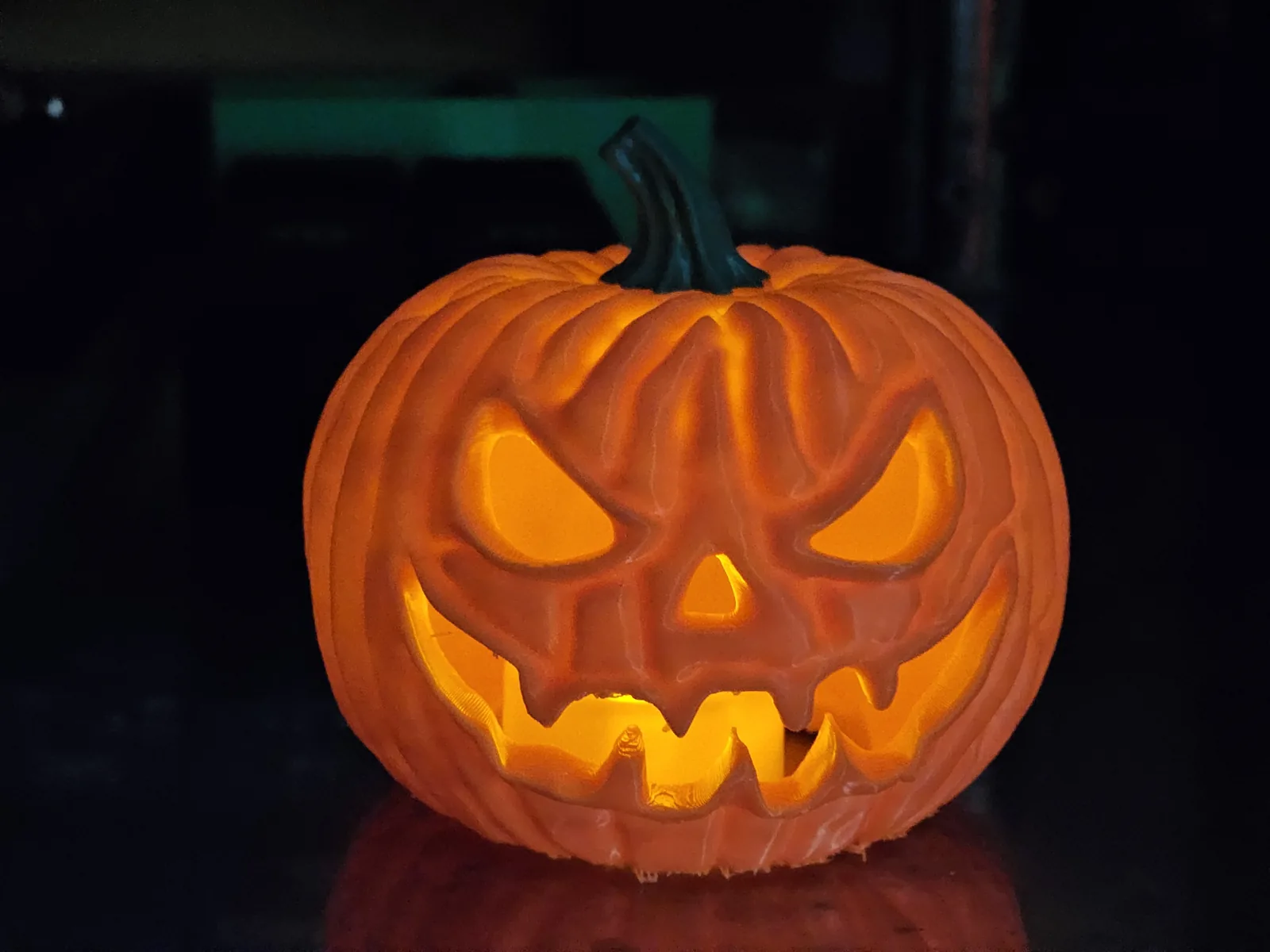 Calabaza de Halloween luminosa impreso en 3D, foto 4