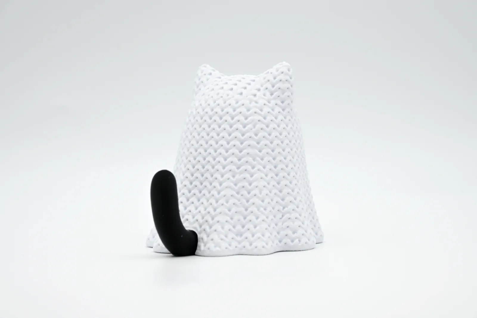Gatito fantasma tejido impreso en 3D, foto 3