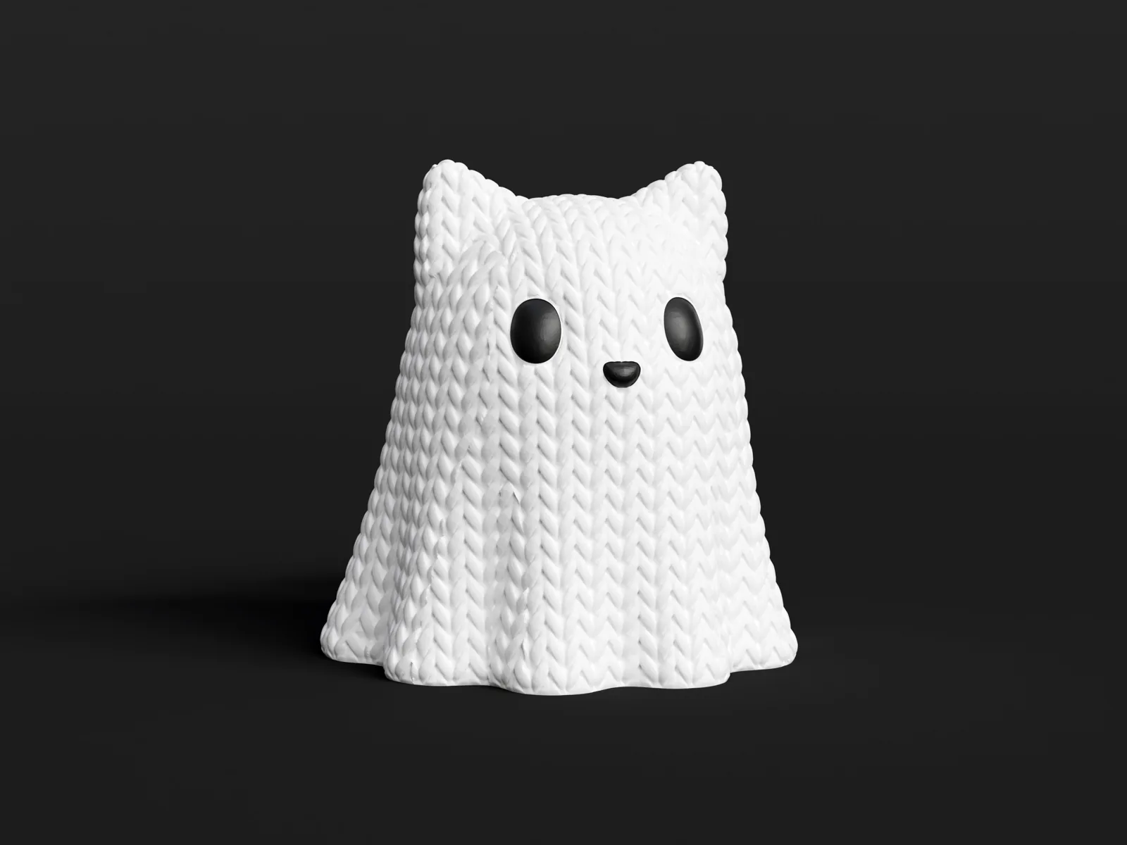 Gatito fantasma tejido impreso en 3D, foto 4