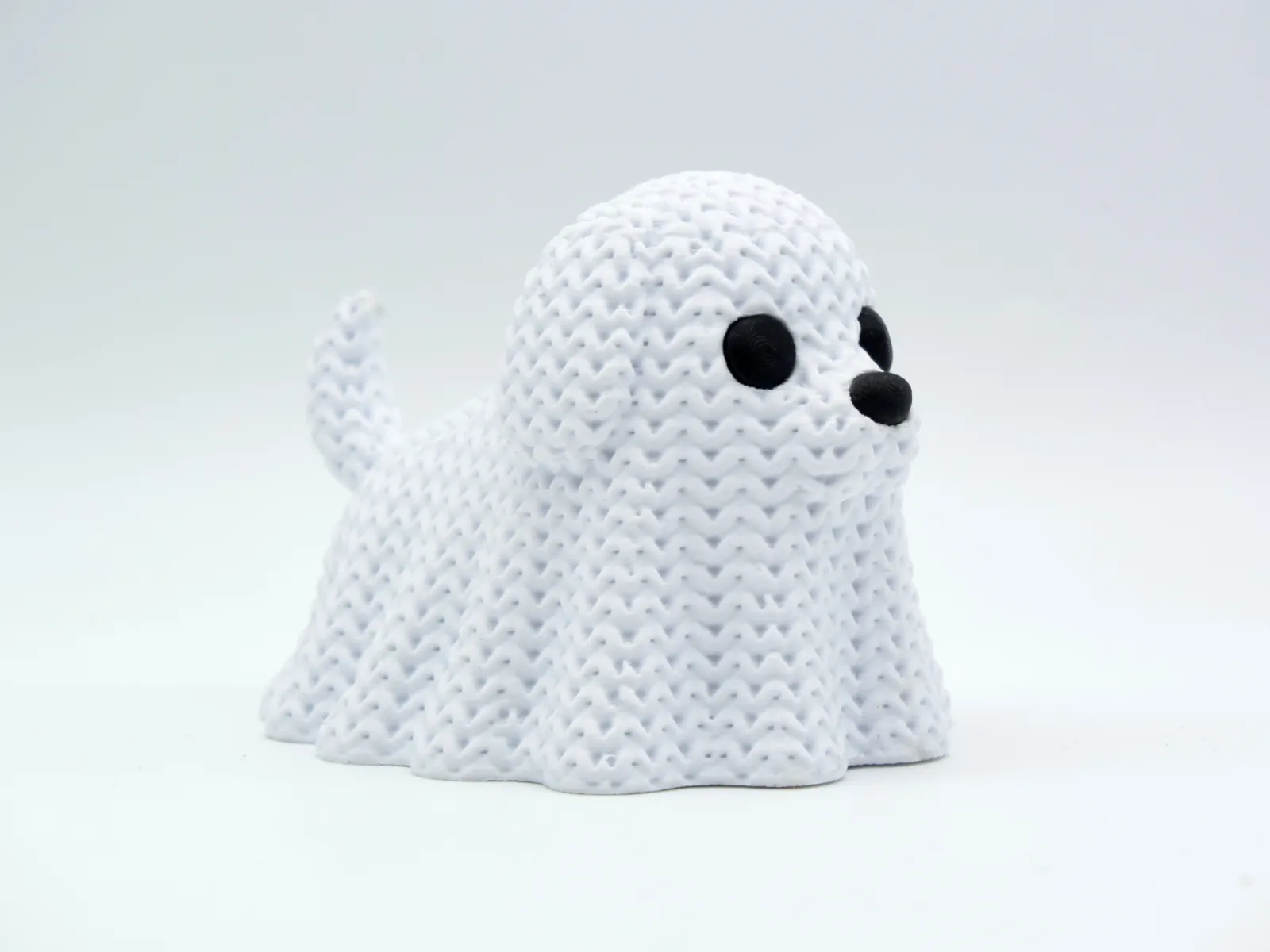 Perrito fantasma tejido