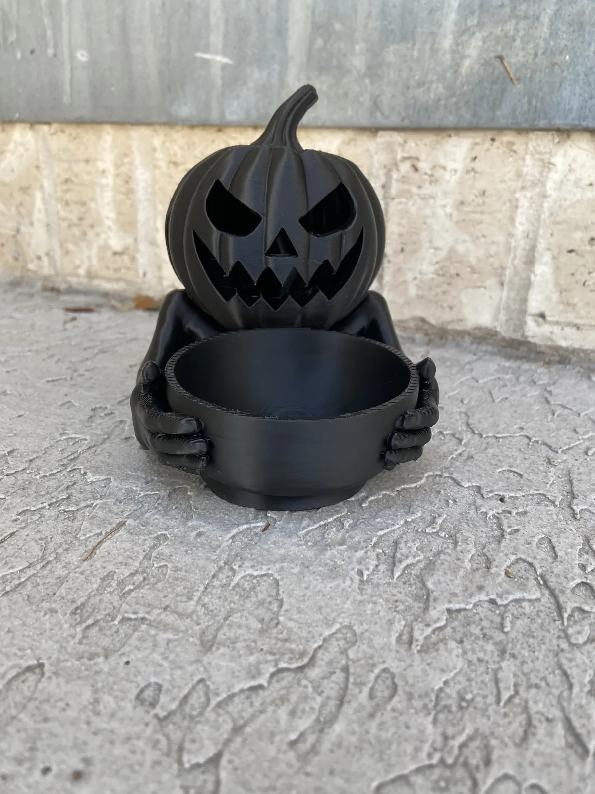 3D printed Skeleton-Hand Pumpkin Candy Bowl, photo 4