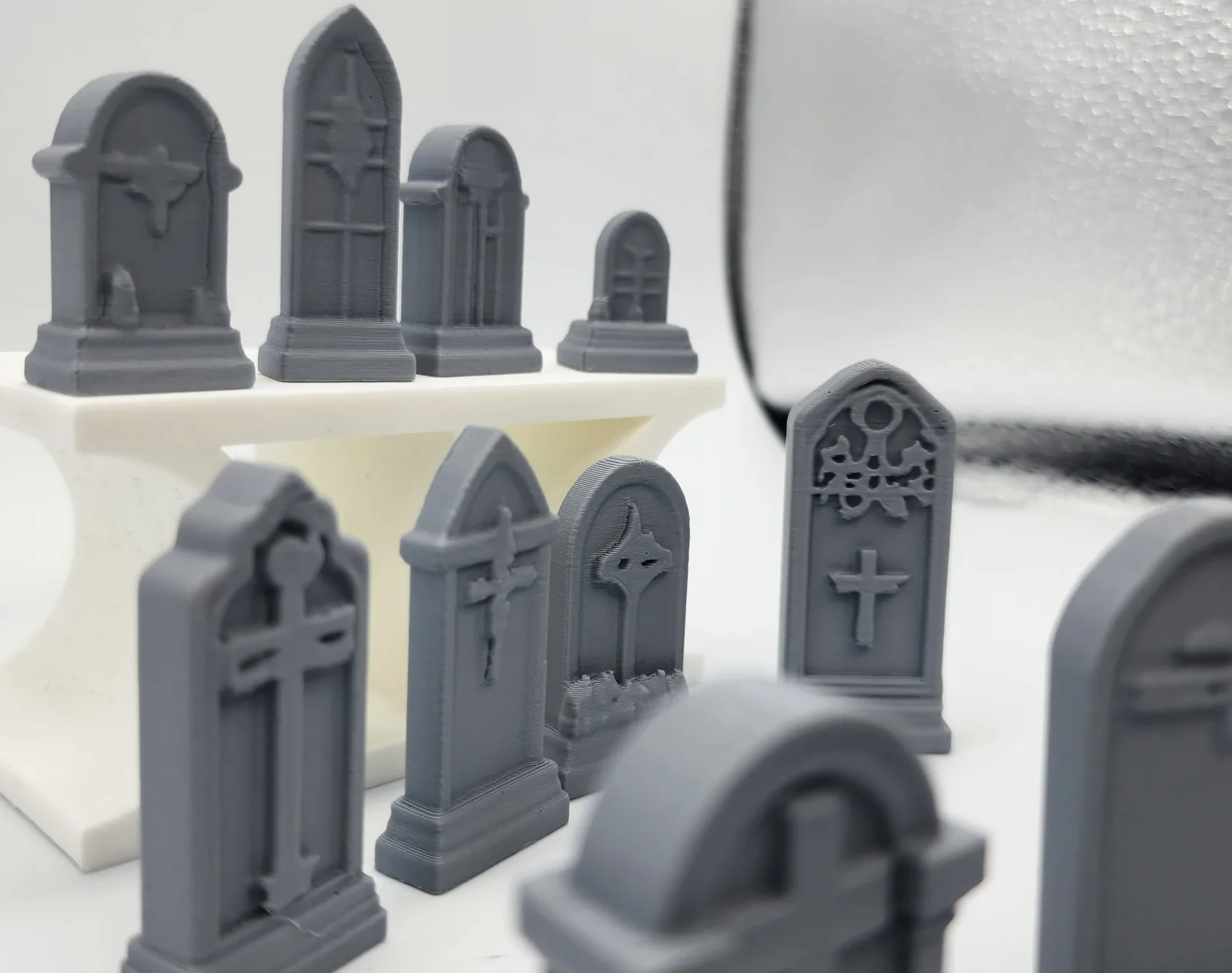 3D printed Set of 10 Miniature Tombstones, photo 3