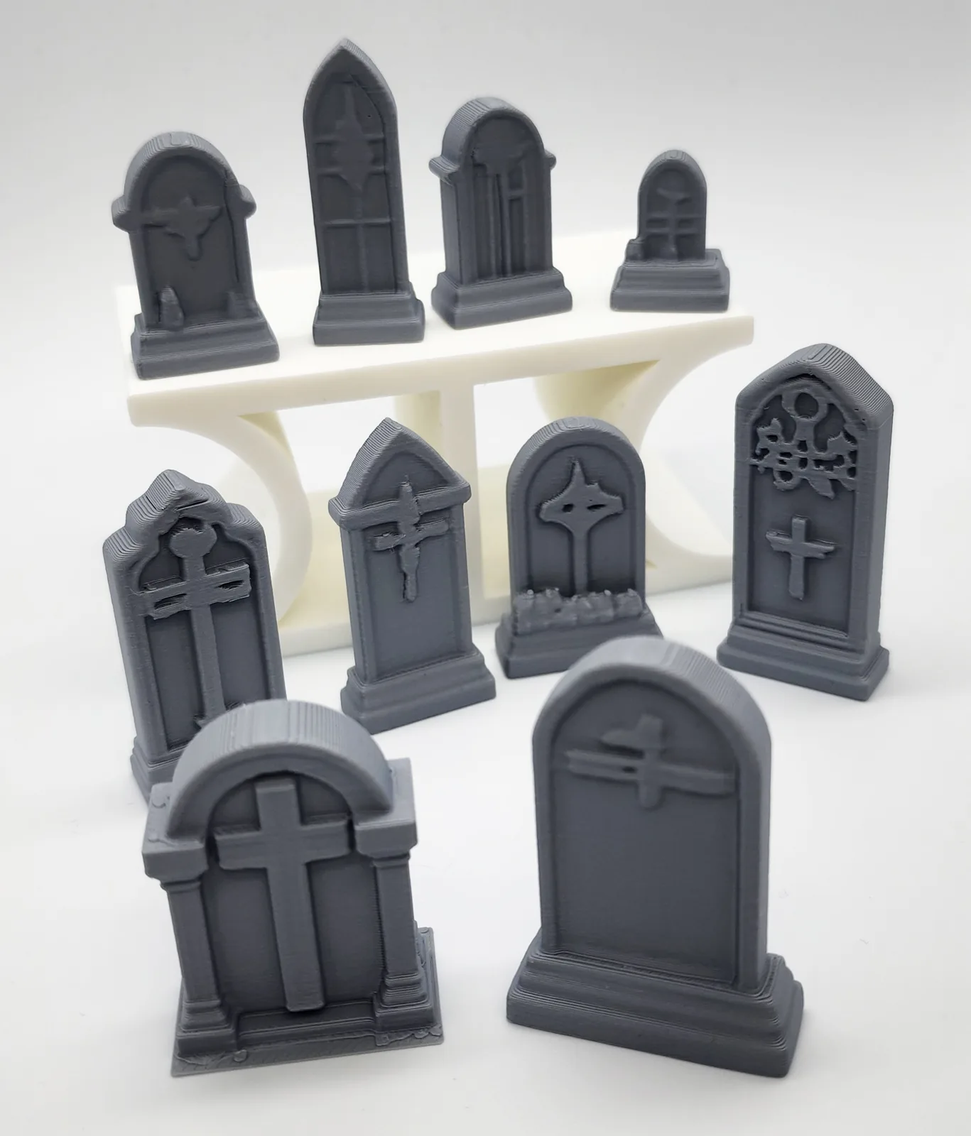 3D printed Set of 10 Miniature Tombstones, photo 4