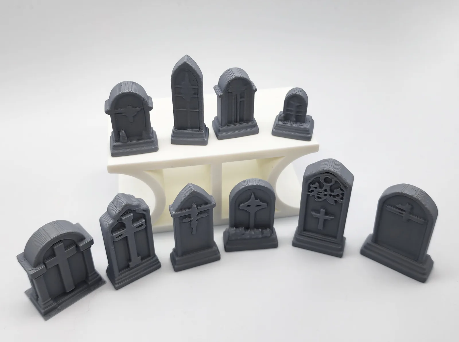 3D printed Set of 10 Miniature Tombstones, photo 5