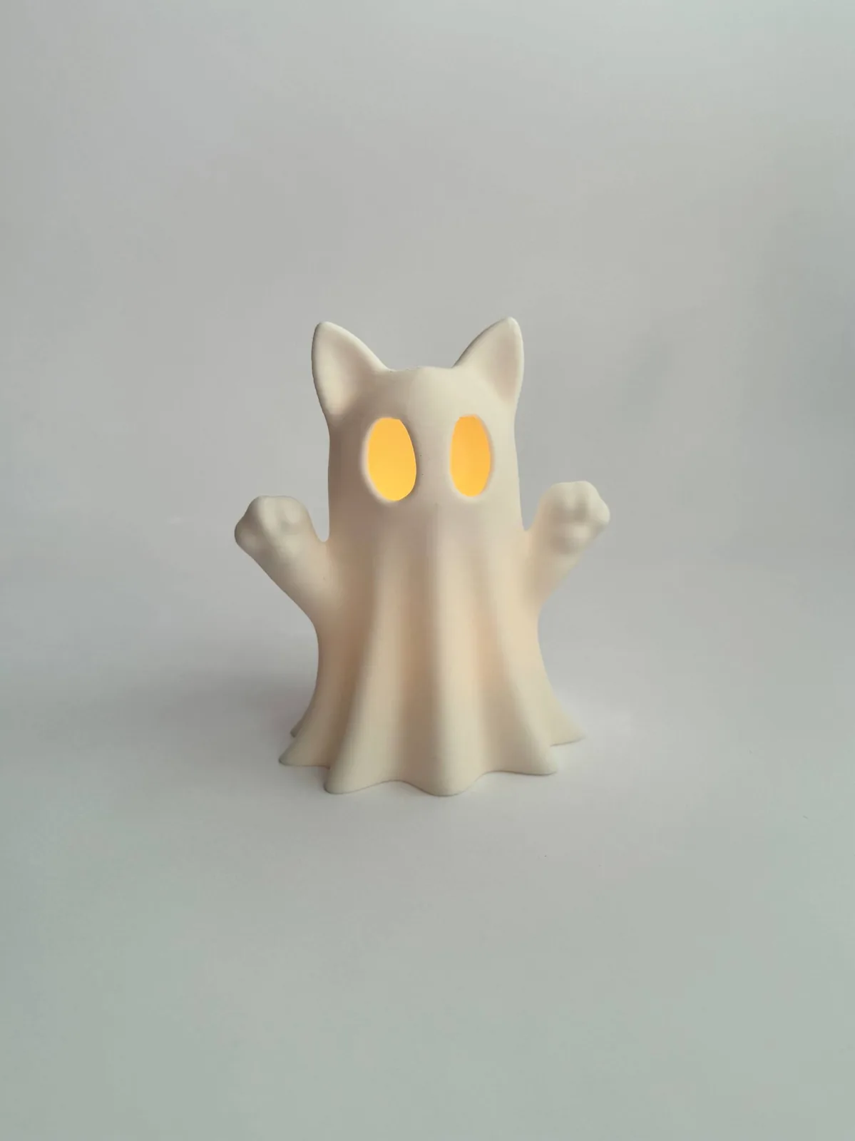 Lámpara gatito fantasma impreso en 3D, foto 4