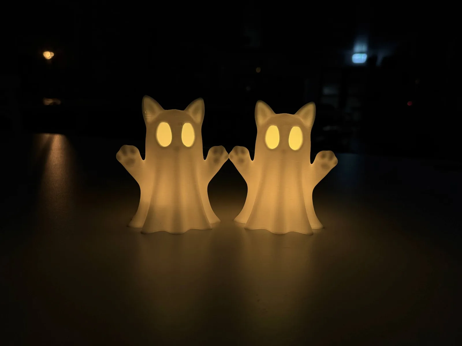 Lámpara gatito fantasma impreso en 3D, foto 6