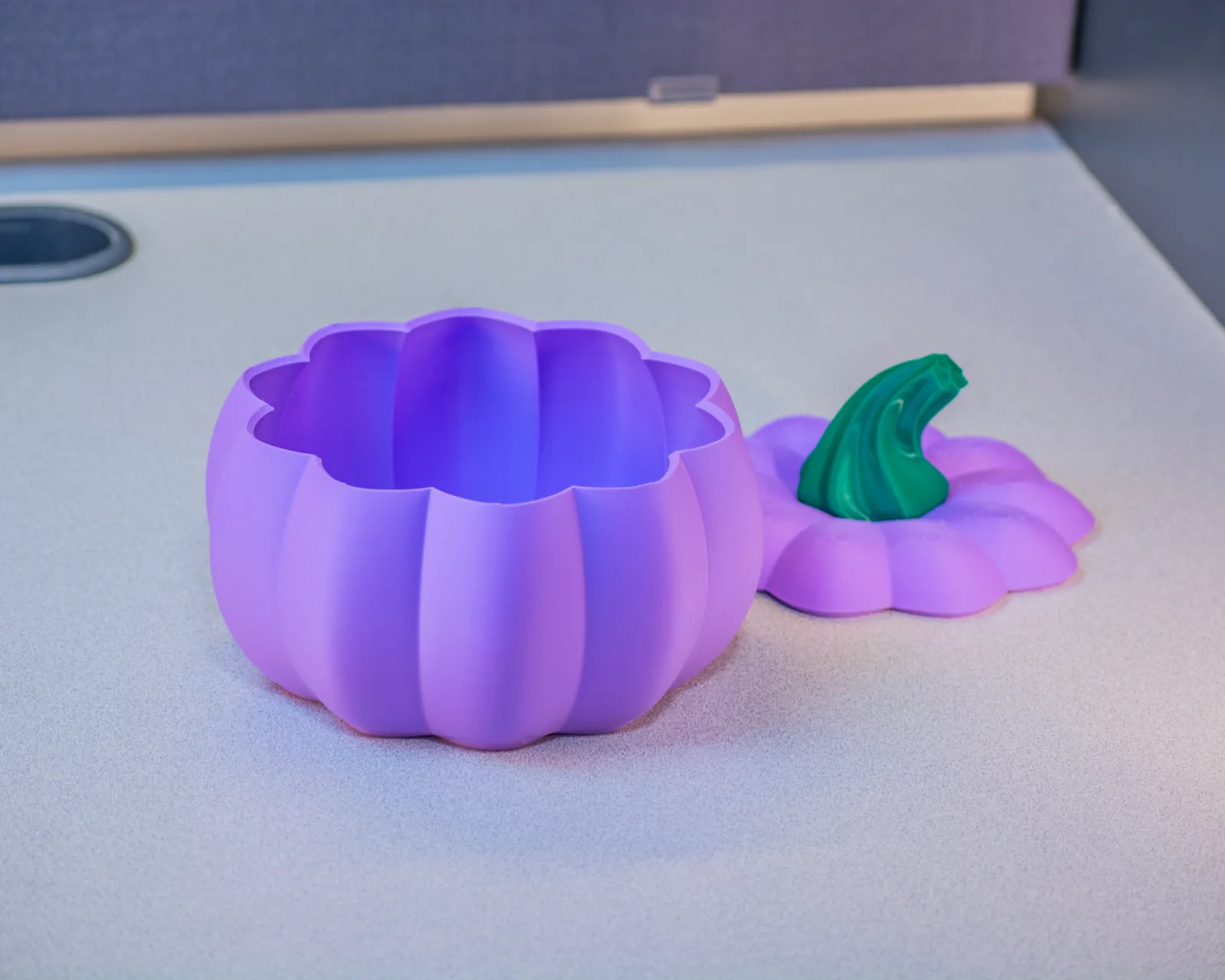 Doceira abóbora com tampa impresso em 3D, foto 3