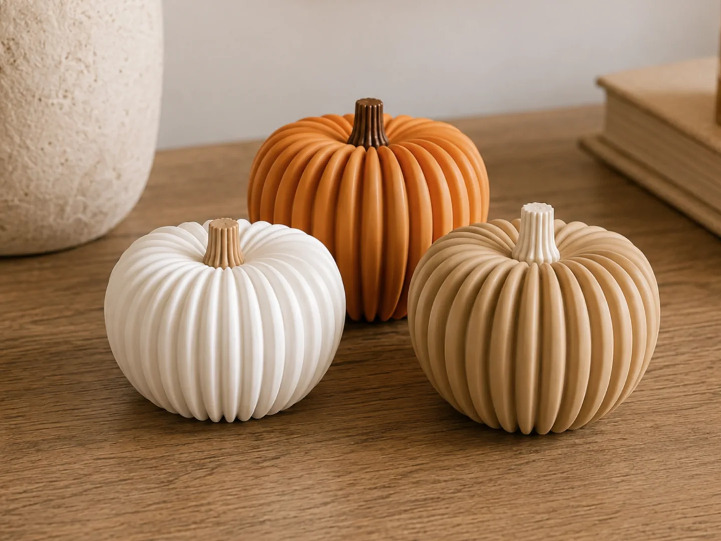 Set de calabazas acanaladas