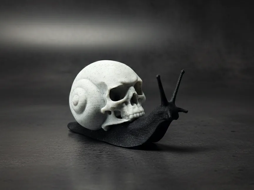 Caracol calavera impreso en 3D, foto 2