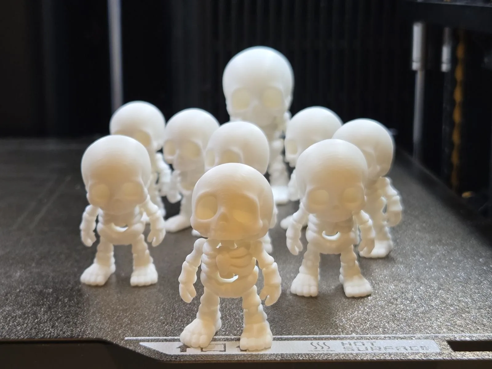 Esqueleto flexible mini impreso en 3D