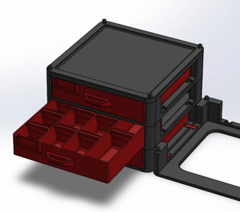 Cajones apilables para tornillos y piezas pequeñas impreso en 3D, foto 3